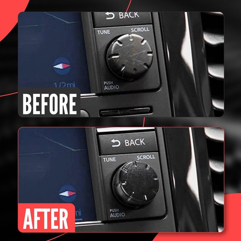 OICCTBF Radio Knob Button Volume Stereo Tuner, Radio Volume Knob for Nissan for Qashqai for Juke for X-Trail for Note and for Micra models, Stereo Audio Volume Radio Tuner Control Switch Knob Ring - Image 5